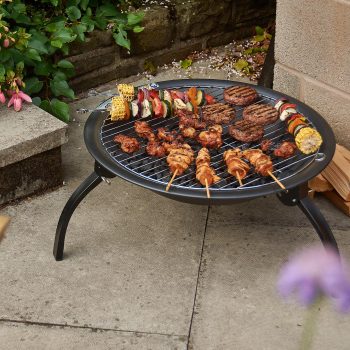 Dual Barbecue Fire Pit
