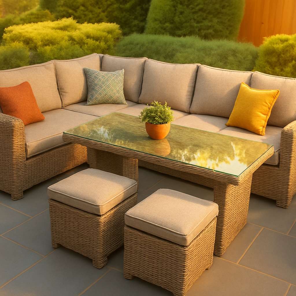 Rattan Garden Corner Sofa Set