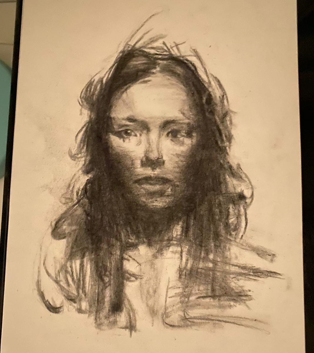 ellas charcoal drawing